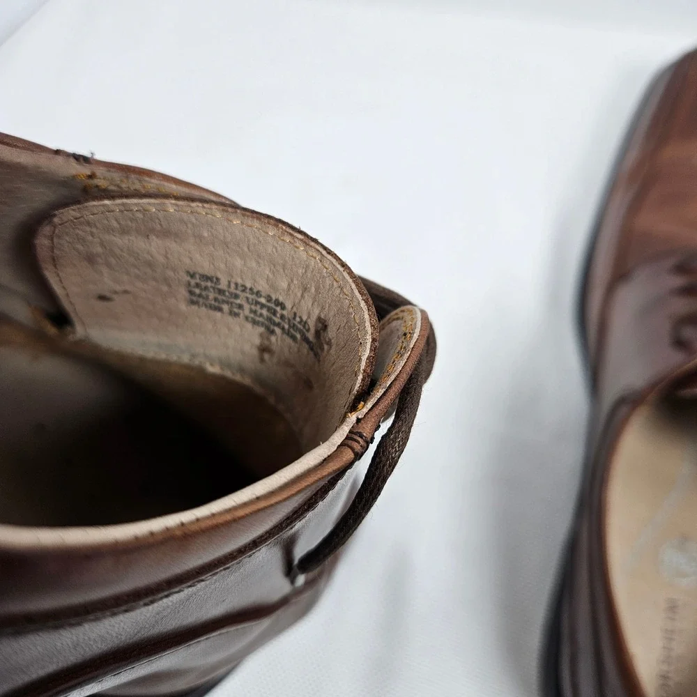 Florsheim Alav Brown Leather Bicycle Toe Derby Shoes Mens 12 D‎ 11256-200